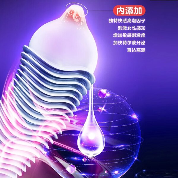 10 pièces préservatif fileté jouets sexuels pour hommes pointillé Spike Latex Stimulation vaginale Massage préservatifs manchon de pénis adultes produits sexuels – Image 4