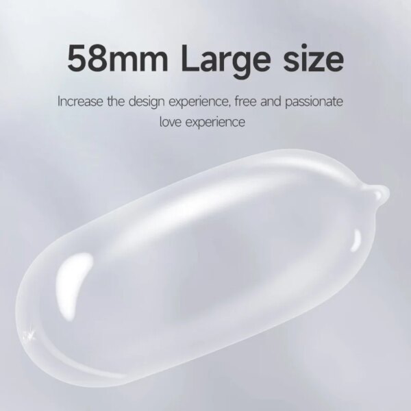 Préservatifs Ultra fins Extra Large de 58mm, jouets pour adultes pour hommes, 10 pièces XXL, manchon de pénis point G, produits sexuels Super lisses – Image 4