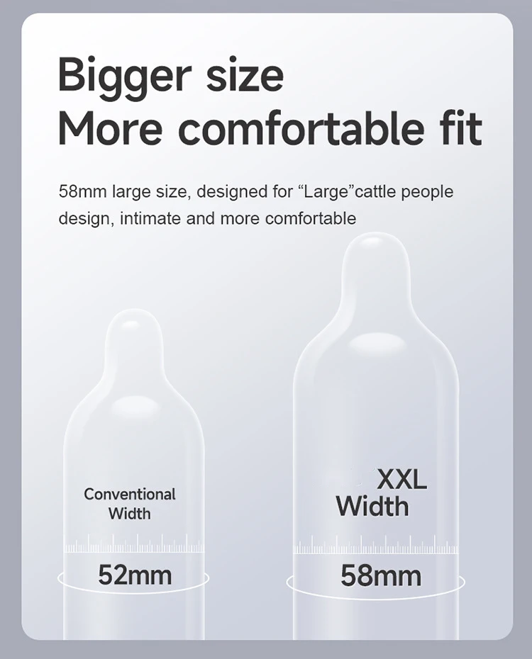 Préservatifs Ultra fins Extra Large de 58mm, jouets pour adultes pour hommes, 10 pièces XXL, manchon de pénis point G, produits sexuels Super lisses