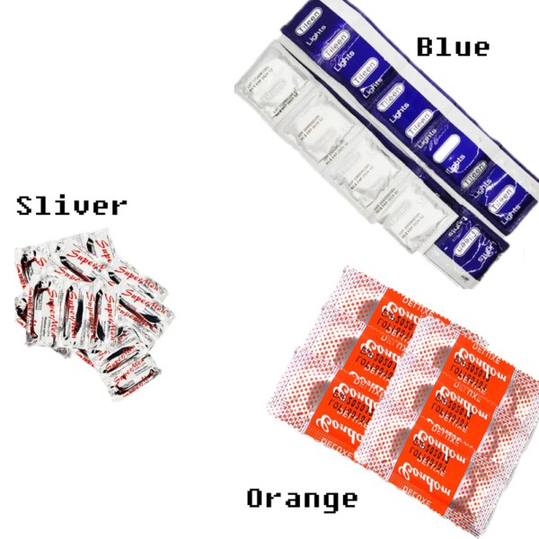 200 100 80 pièces/lot 3 styles préservatif saveur Extra Super-lubrification Latex Dot préservatif pour hommes jouet sexuel produit meilleur avec de l'huile complète – Image 2