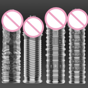 Préservatifs à pointes réutilisables, manchons d'extension de pénis, jouets sexuels pour hommes, retarde l'éjaculation, jouets sexuels, agrandissement du verrouillage du sperme, anneau pénien 18 +