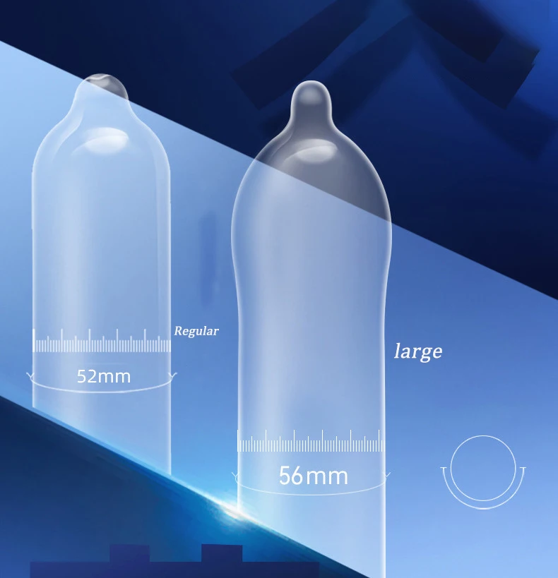 Préservatifs Extra Large 55/56mm, plus lubrifiant, jouets sexuels, manchon de pénis pour pénis, produits pour adultes, produits intimes