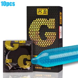 Préservatif point G, jouet sexuel pour retarder l'éjaculation longue, préservatifs en caoutchouc fin, grandes manches à points pour pénis, produits érotiques pour adultes