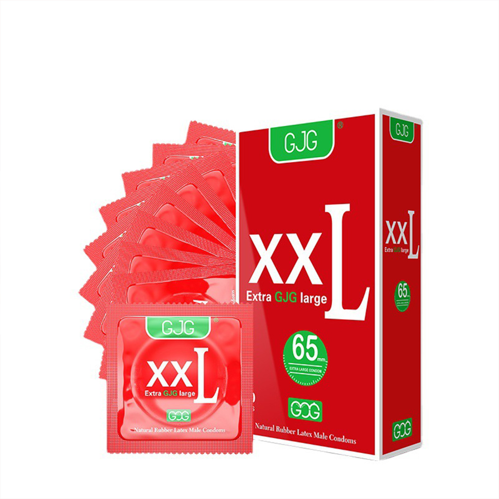 Jouet sexuel de grande taille pour hommes, 10 pièces, 65mm, lubrifié, UNIS issement sexuel, sécurité, contraception, manchons de pénis, produits sexuels