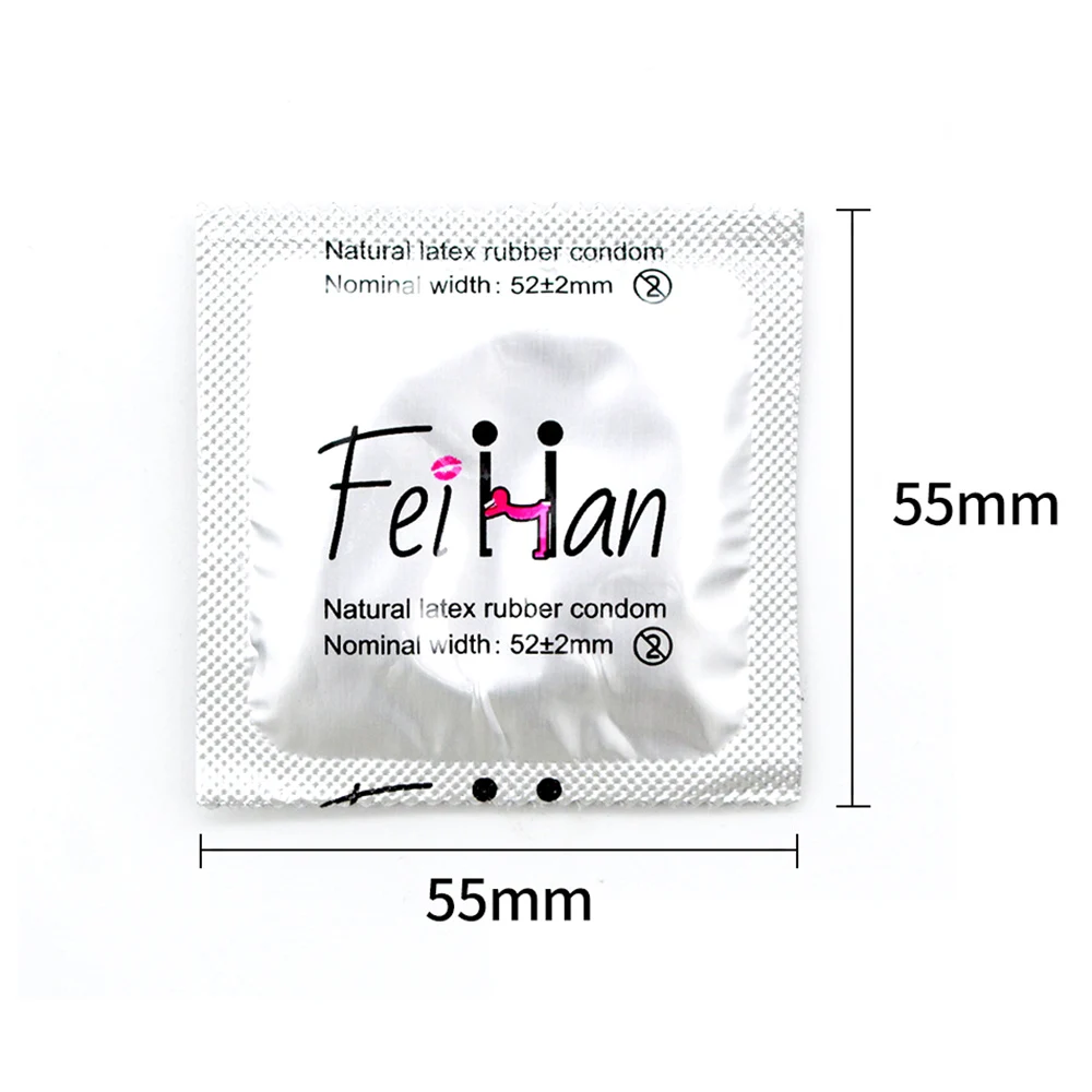 Préservatif à l'acide hyaluronique, manchon pour pénis, lubrification en latex naturel, préservatif ultra fin, fournitures de contraception, jouet sexuel pour adultes