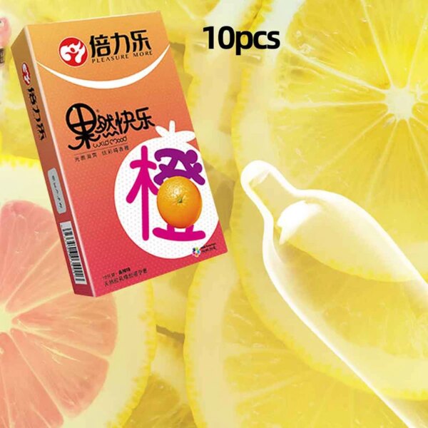 Préservatifs en Latex naturel, 52mm, manchon pour pénis, saveur de Fruit, paquet de 10, Extra lubrifié, Six Styles, jouets de santé sexuelle plus sûrs pour adultes – Image 5