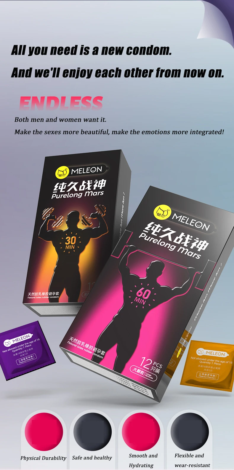 Préservatif Ultra-fin retard masculin durée de vie prolongée 12 pièces manchon de pénis brillant grandes particules préservatif 52mm produit sexuel plus sûr pour adulte