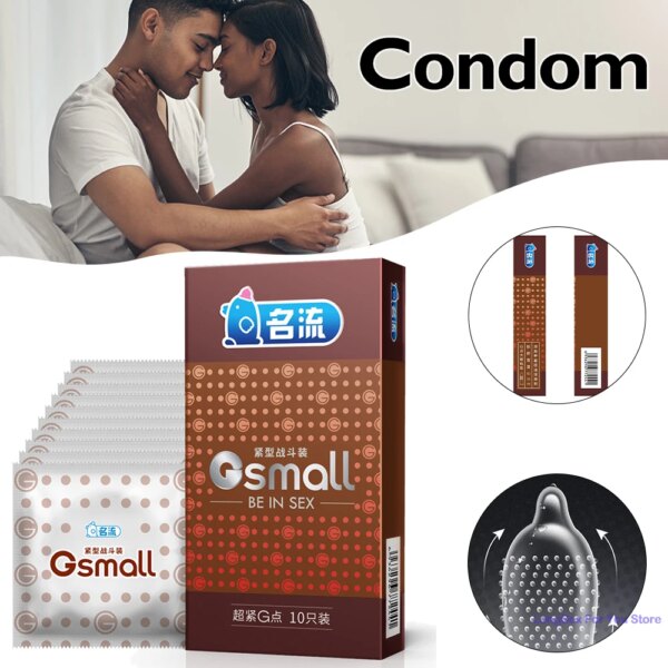 Préservatifs de petite taille pour hommes, 45mm, pointes nervurées serrées, longue durée, plaisir retardé, manchon de pénis en Latex, marchandises pour adultes