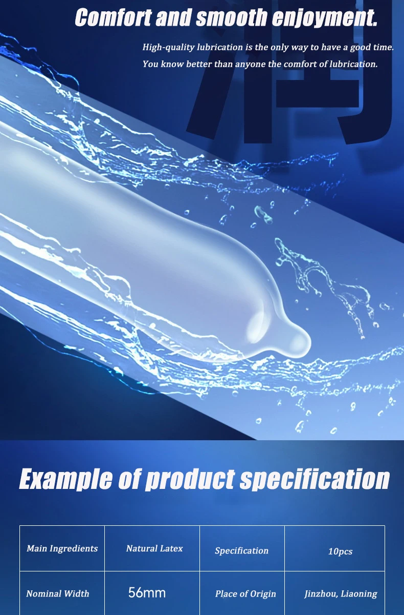 Grand préservatif Ultra fin 55/56/58/60mm, manchons pour pénis, lubrifiant en Latex naturel brillant, produits sexuels érotiques plus sûrs pour adultes