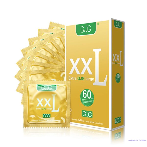 10 pièces agrandir préservatif Ultra mince 60mm grande taille manchons de pénis jouets sexuels pour adultes contraception vaginale préservatifs sexuels pour hommes adultes – Image 2