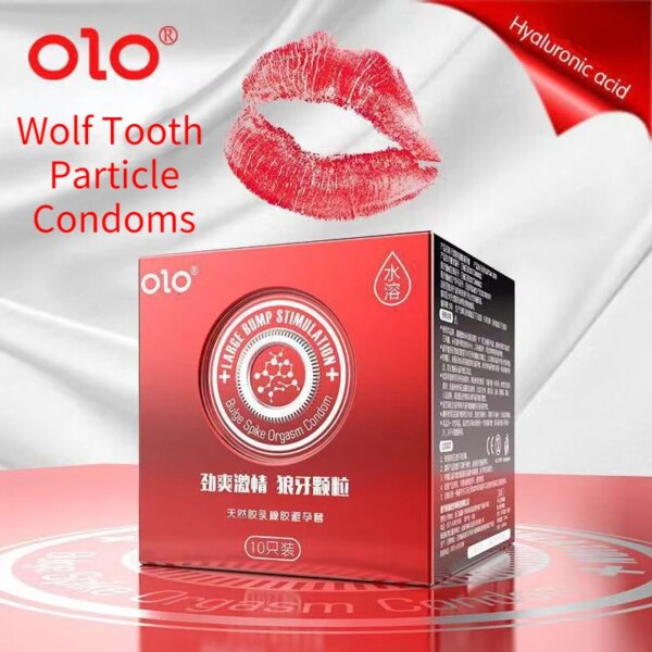 OLO-Manchon de pénis ultra-mince pour homme, 10 pièces, 0.01 zéro sensation, acide hyaluronique, retard d'éjaculation, jouet sexuel pour adultes de 18 ans et plus – Image 4