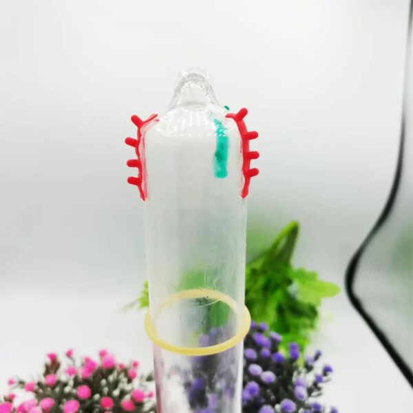 Préservatifs à pointes pointillées aléatoires, 5/10/50 pièces, Stimulation vaginale du point G féminin, produits sexuels pour adultes, manchon de pénis pour hommes, jouets sexuels de 18 ans et plus – Image 6