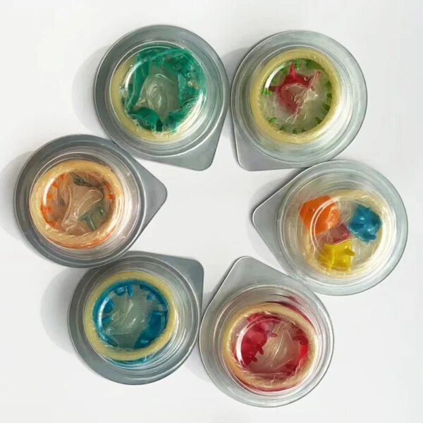 Préservatifs à pointes pointillées aléatoires, 5/10/50 pièces, Stimulation vaginale du point G féminin, produits sexuels pour adultes, manchon de pénis pour hommes, jouets sexuels de 18 ans et plus