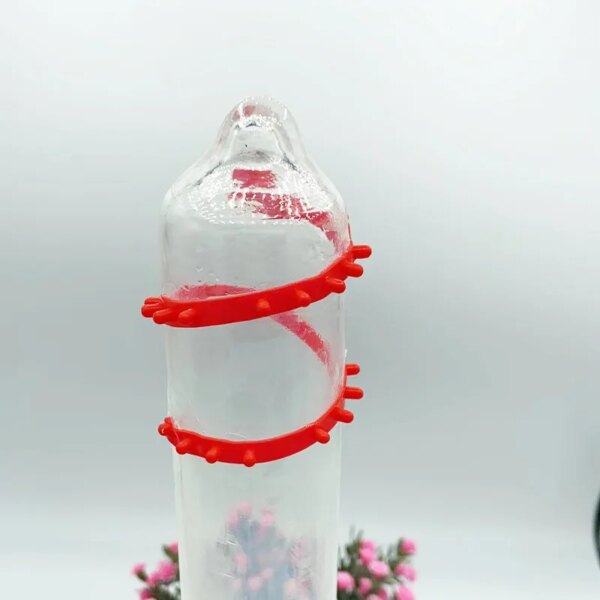 Préservatifs à pointes pointillées aléatoires, 5/10/50 pièces, Stimulation vaginale du point G féminin, produits sexuels pour adultes, manchon de pénis pour hommes, jouets sexuels de 18 ans et plus – Image 3