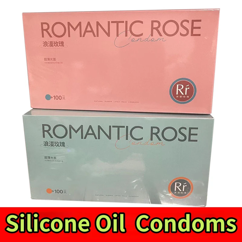 Préservatifs Ultra fins pour hommes, huile lubrifiante en Silicone, manchon de pénis, jouets sexuels pour adultes de 18 ans et plus Couples, moins d'huile, préservatifs sexuels buccaux, 100 pièces