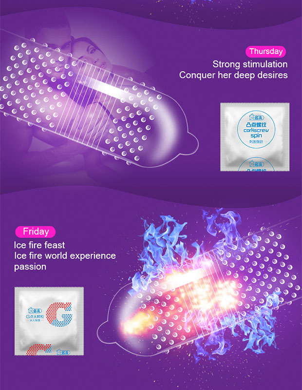 24/96 pièces préservatifs de feu de glace jouets sexuels pour hommes manchon de pénis adulte de haute qualité Six types préservatif Couple Contraception fournitures Sexy 24/96 pièces préservatifs de feu de glace jouets sexuels pour hommes manchon de pénis adulte de haute qualité Six types préservatif Couple Contraception fournitures Sexy