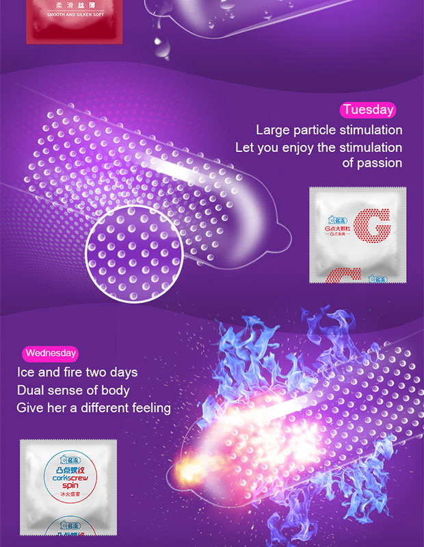 24/96 pièces préservatifs de feu de glace jouets sexuels pour hommes manchon de pénis adulte de haute qualité Six types préservatif Couple Contraception fournitures Sexy 24/96 pièces préservatifs de feu de glace jouets sexuels pour hommes manchon de pénis adulte de haute qualité Six types préservatif Couple Contraception fournitures Sexy