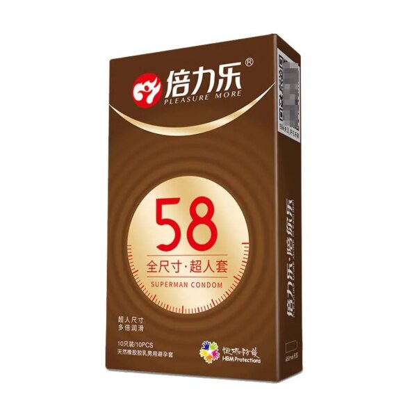 Préservatifs de grande taille 10 pièces, jouets sexuels XXXL, fournitures de contraception de la vie sexuelle sûre pour hommes, manches de pénis ultra-fines et lisses – Image 5