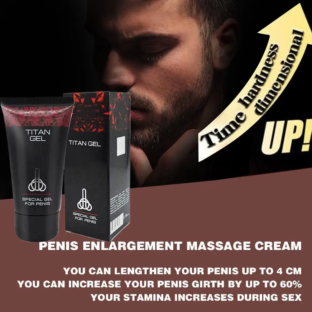 Gel d'agrandissement du pénis masculin, 50ml, pour Titan, grosse bite, érection, produits sexuels aphrodisiaques, Massage du coq, rehausseur, soins sexuels pour adultes