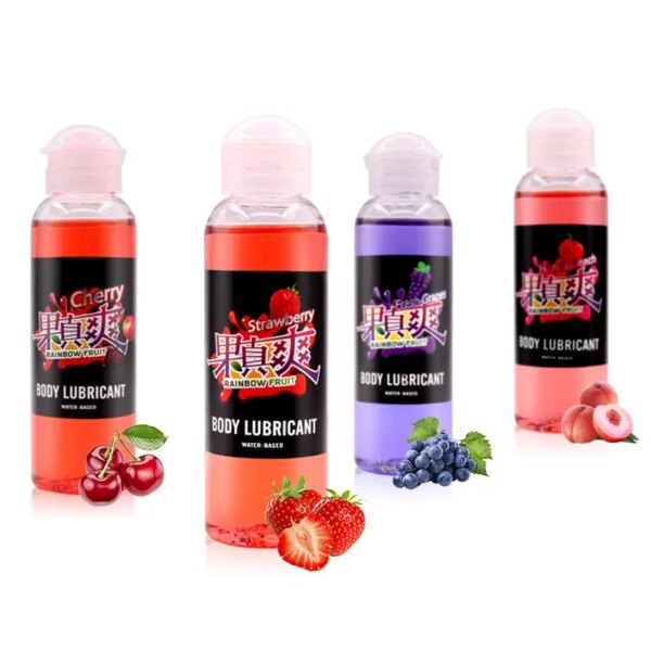 Lubrifiant fruité pour sexe Oral, 100ml, liquide lubrifiant à base d'eau, saveur de fraise, pour adultes, lubrifiant sexuel pour vagin, Anal – Image 4