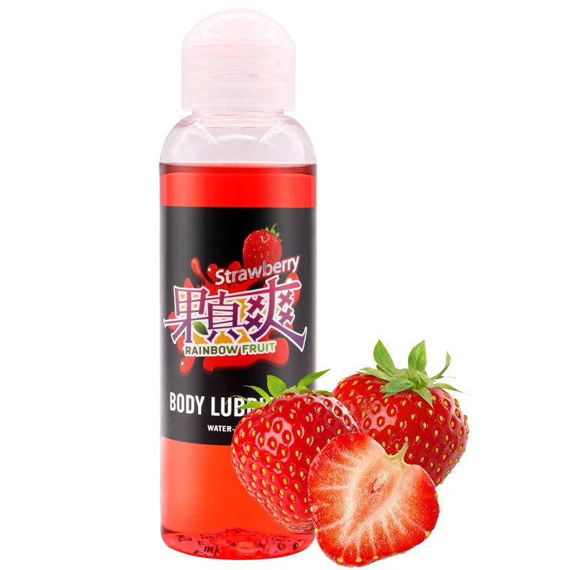 Lubrifiant fruité pour sexe Oral, 100ml, liquide lubrifiant à base d'eau, saveur de fraise, pour adultes, lubrifiant sexuel pour vagin, Anal