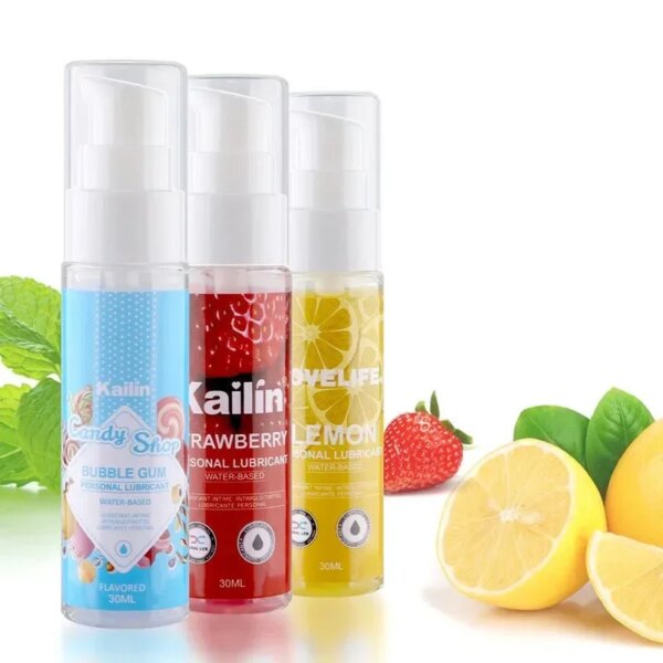 Lubrifiant comestible à saveur de fraise, 30ml, pour sexe Anal, Vaginal, Oral, huile lubrifiante en Silicone, produits sexuels pour adultes, Gel de Massage corporel – Image 4