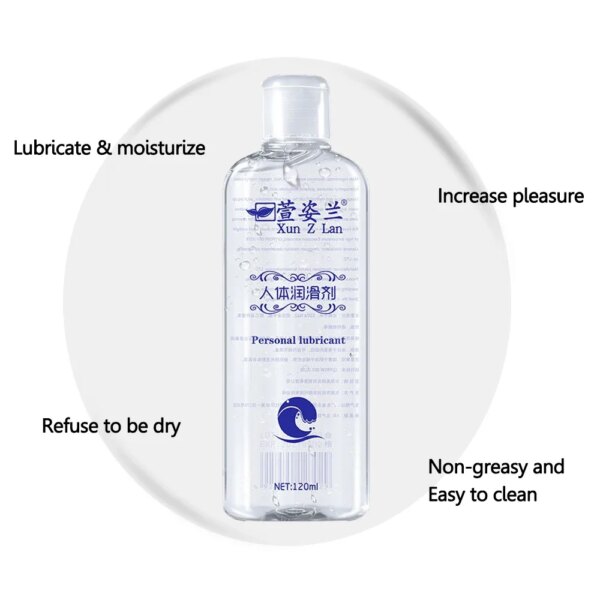Tooile-Lubrifiant sexuel soluble dans l'eau pour hommes, sexe anal, huile lubrifiante, pur, naturel, lubrifiant pour sexe Chev, jouets pour adultes, Sexshop féminin, 120ml – Image 2