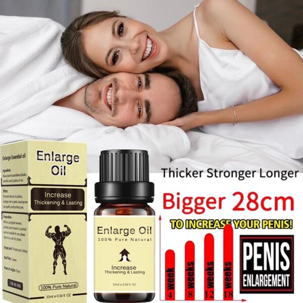 Huile d'agrandissement du pénis pour grosse bite, Gel sexuel pour augmenter le retard masculin, huile d'érection pour la croissance des hommes, produits épais pour adultes – Image 2