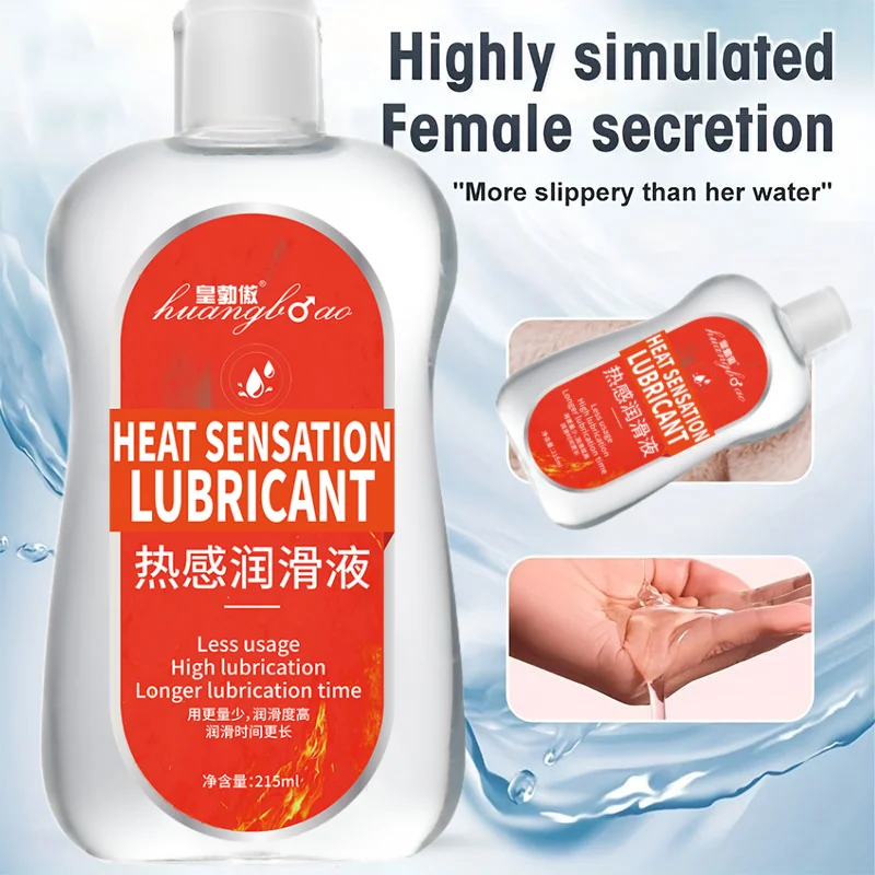 Lubrifiant thermique à base d'eau huile sexuelle Massage de Masturbation huile de cul Anal lubrifiant pour le corps humain pour le sexe 215 ml