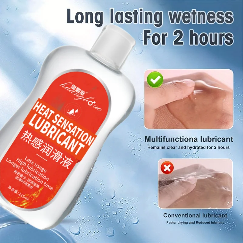 Lubrifiant thermique à base d'eau huile sexuelle Massage de Masturbation huile de cul Anal lubrifiant pour le corps humain pour le sexe 215 ml