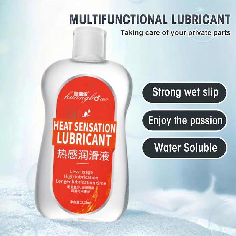 Lubrifiant thermique à base d'eau huile sexuelle Massage de Masturbation huile de cul Anal lubrifiant pour le corps humain pour le sexe 215 ml