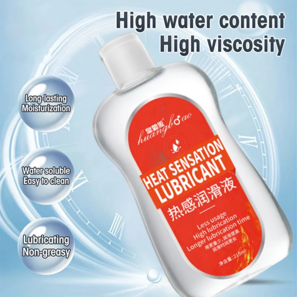 Lubrifiant thermique à base d'eau huile sexuelle Massage de Masturbation huile de cul Anal lubrifiant pour le corps humain pour le sexe 215 ml – Image 3