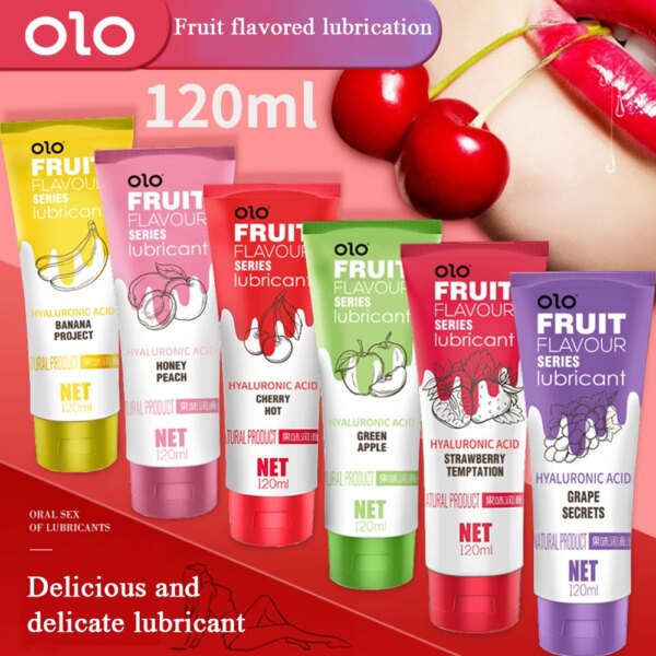 Lubrifiant à saveur fruitée léchable pour sexe Oral, acide hyaluronique, lubrifiant sexuel à base d'eau, sexe Anal pour adultes, Accessoires sexuels