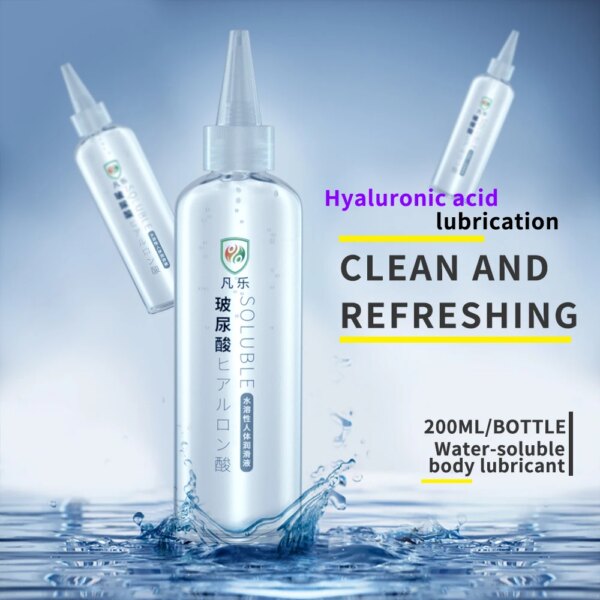 Lubrifiant sexuel naturel à base d'eau pour femmes adultes vagin chatte lubrifiant hommes Gay Anal jouet sexuel Gel huile de Massage corporel intime 200ml – Image 6