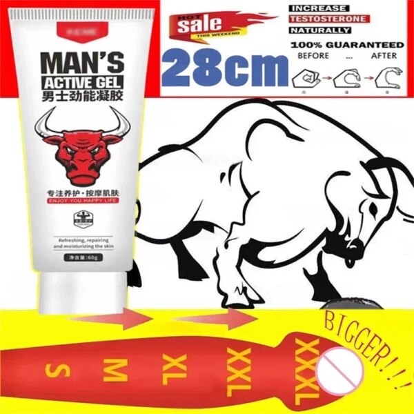Crème d'agrandissement du pénis à base de plantes, grosse bite, 60ml, augmente la taille Xxl, produits d'érection, produits sexuels pour hommes, Gel aphrodisiaque pour Man18 +