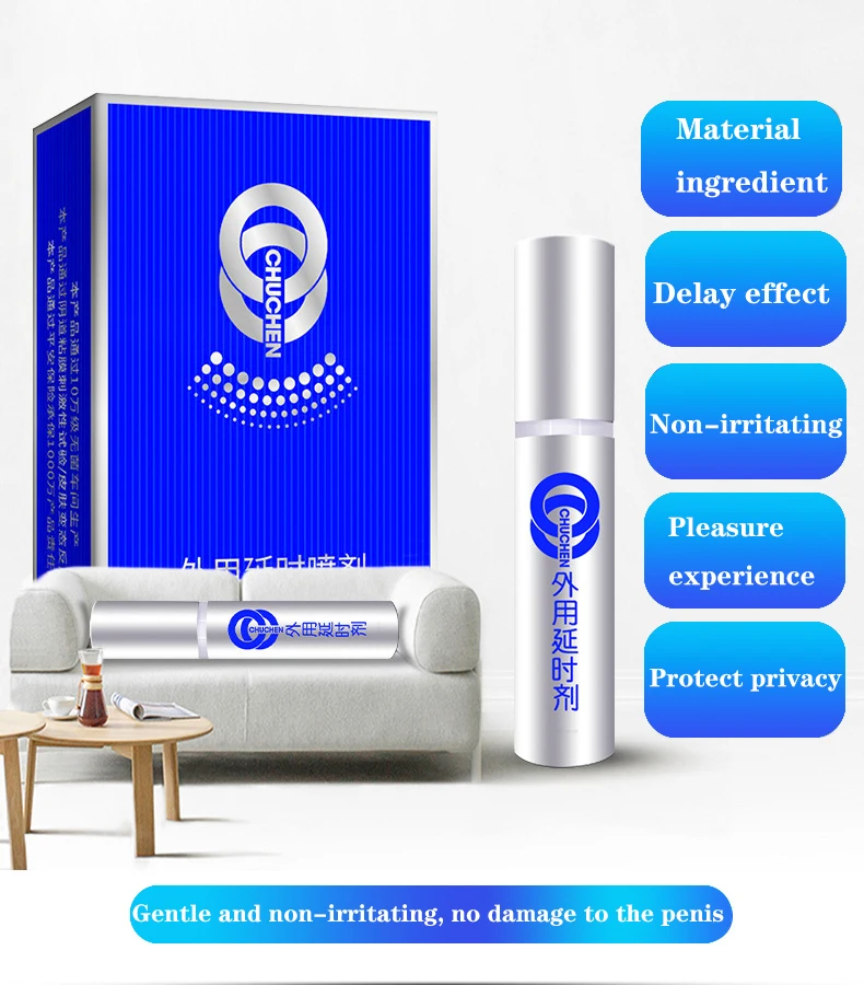 Spray retardateur sexuel pour hommes, Anti-éjaculation prématurée, érection masculine, prolonge l'agrandissement, produits de 60 Minutes
