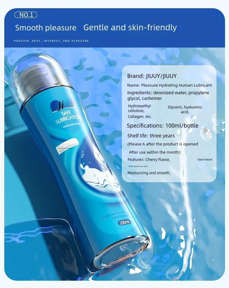 Lubrifiant hydrosoluble facile à nettoyer, produits sexuels pour adultes, accessoires de jouets sexuels pour couples, lubrification anale