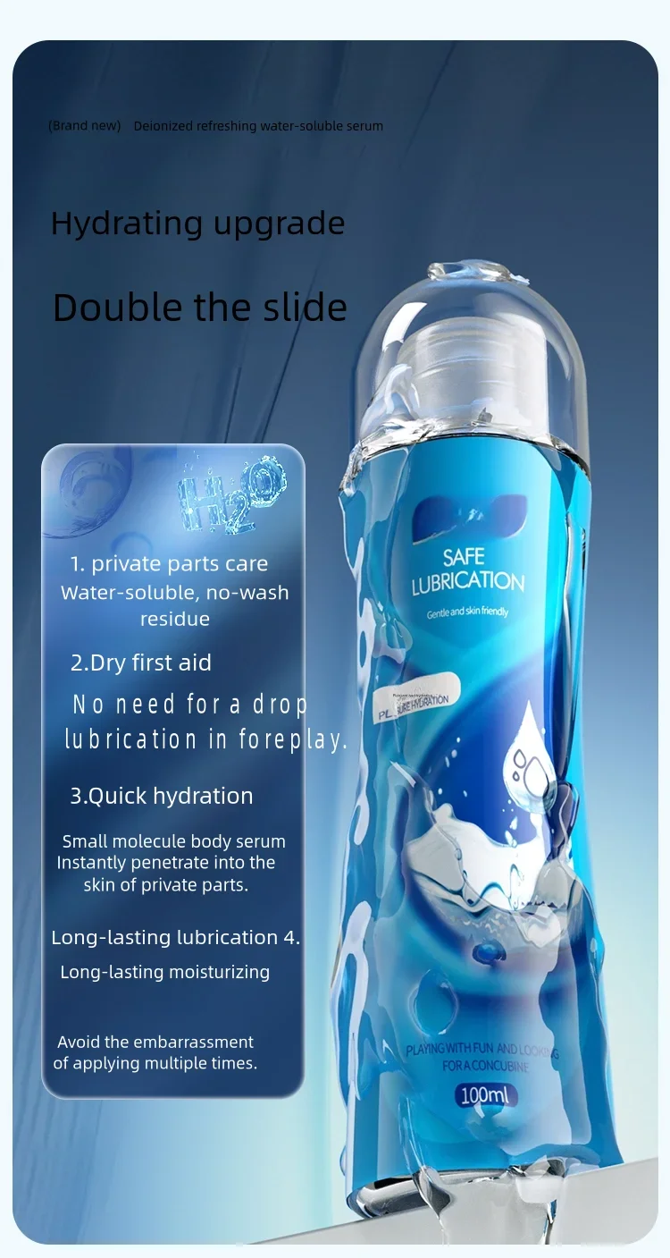 Lubrifiant hydrosoluble facile à nettoyer, produits sexuels pour adultes, accessoires de jouets sexuels pour couples, lubrification anale