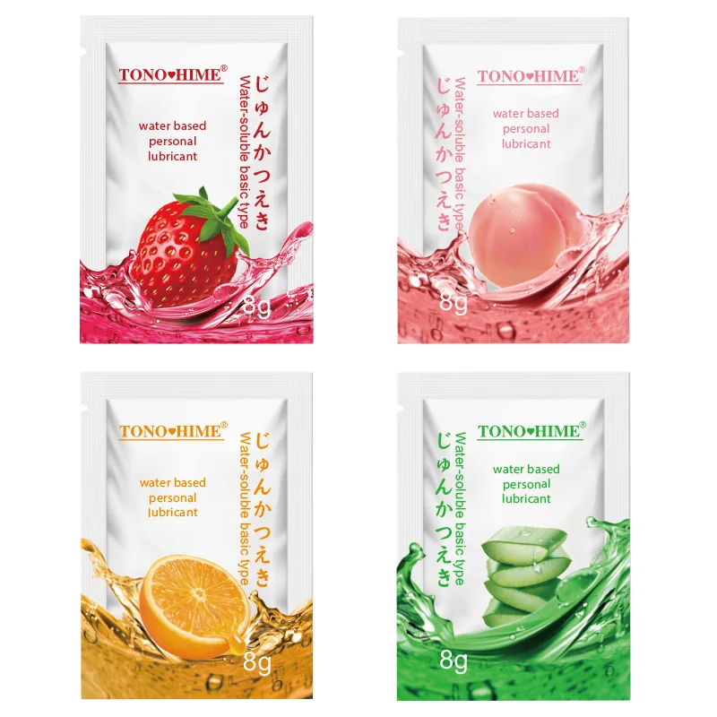 Lubrifiant à saveur de fruits Harvey orange et pêche, sexe anal vaginal, lubrifiant soluble dans l'eau, jouets sexuels pour couple adulte, sexe Chev, 10 pièces