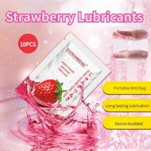 Lubrifiant à saveur de fruits Harvey orange et pêche, sexe anal vaginal, lubrifiant soluble dans l'eau, jouets sexuels pour couple adulte, sexe Chev, 10 pièces