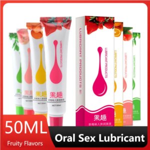 Lubrifiant sexuel comestible à saveur fruitée pour adultes, produits sexuels pour couple, gel anal, vagin, jouets sexuels, eau, 50ml