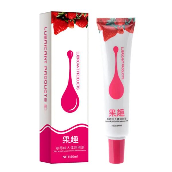 Lubrifiant sexuel comestible à saveur fruitée pour adultes, produits sexuels pour couple, gel anal, vagin, jouets sexuels, eau, 50ml – Image 4
