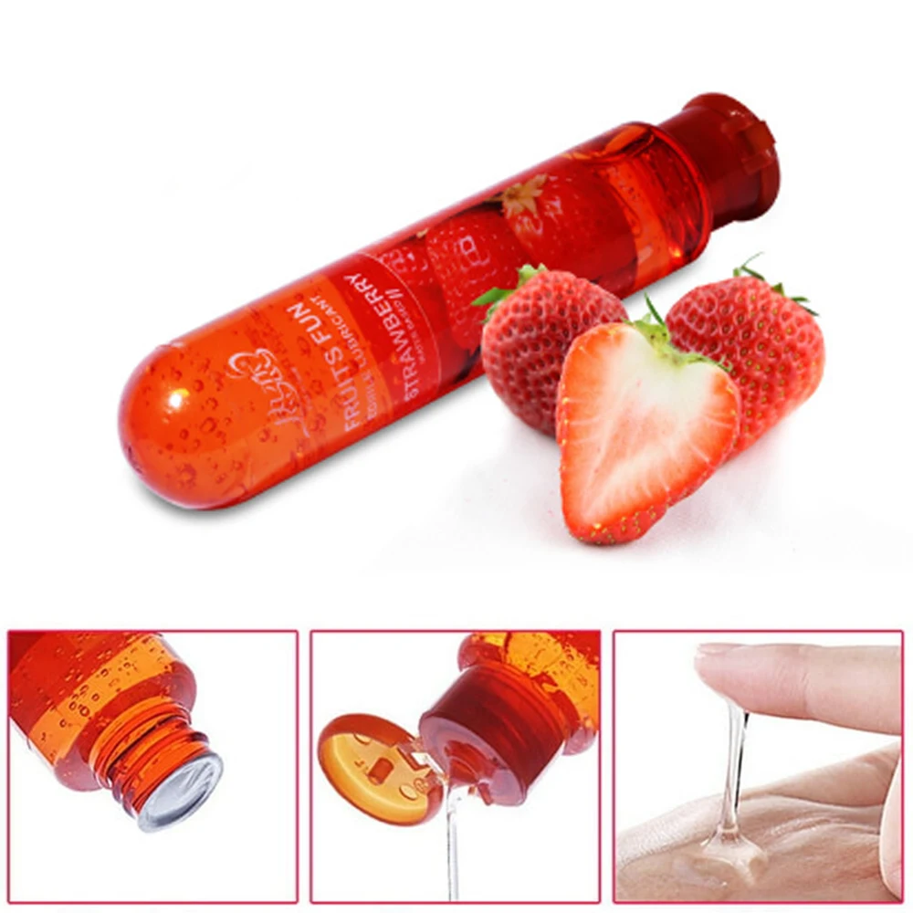 Lubrifiant à lécher lubrifiant fruité passionné corps soluble dans l'eau sexe adulte fort tréfilage facile à utiliser