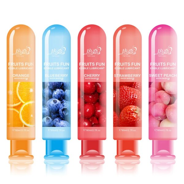 Lubrifiant à lécher lubrifiant fruité passionné corps soluble dans l'eau sexe adulte fort tréfilage facile à utiliser