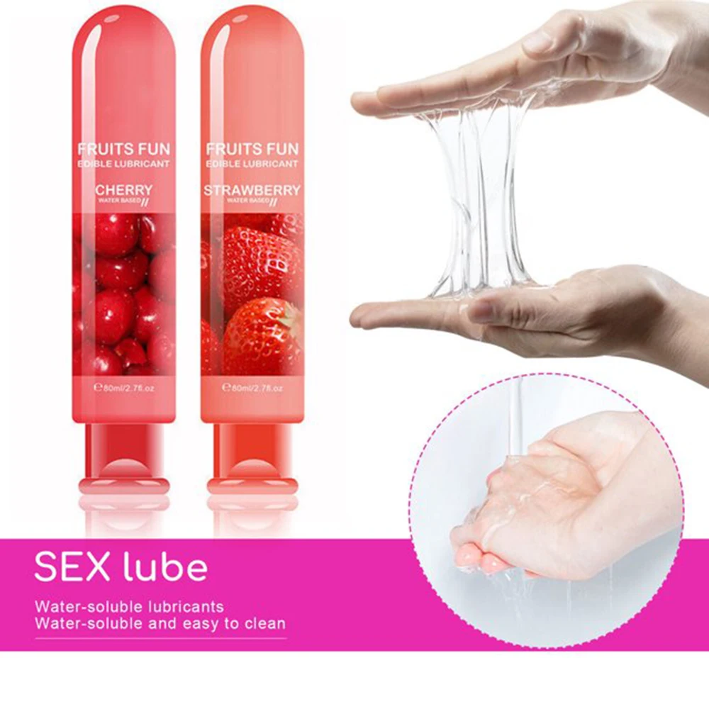 Lubrifiant à lécher lubrifiant fruité passionné corps soluble dans l'eau sexe adulte fort tréfilage facile à utiliser
