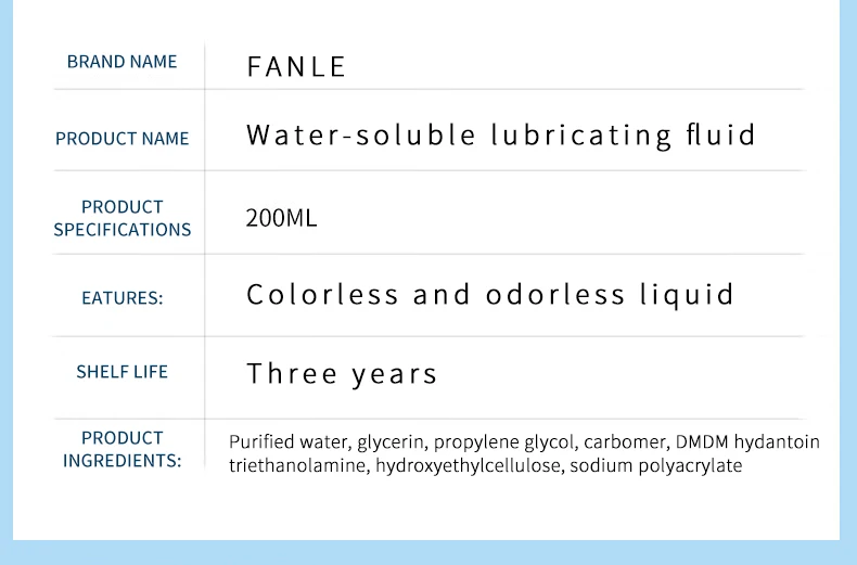 Lubrification anale lubrifiant sexuel à base d'eau 200ml Gel d'amour lubrifiant sexuel Couples huile d'orgasme Vaginal Gay lubrifiant de Masturbation sexuelle