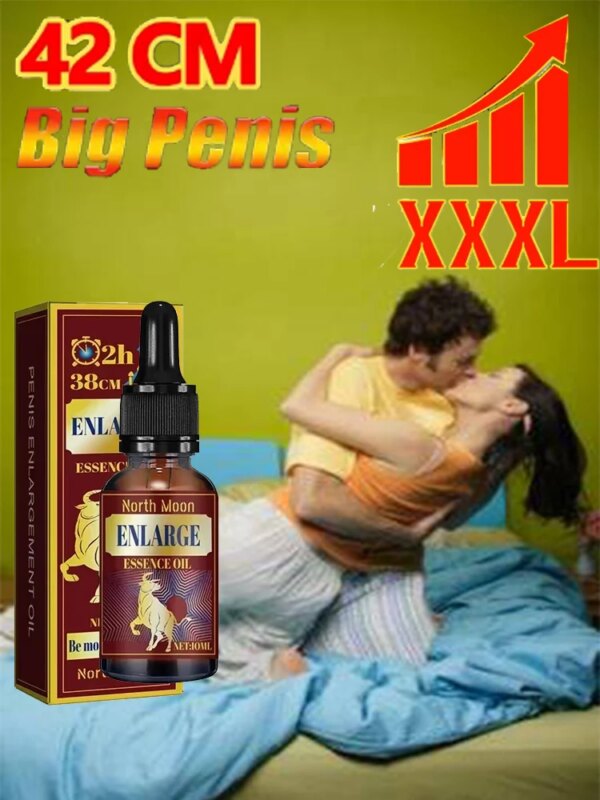 Huile d'agrandissement du pénis croissance homme grosse bite liquide mâle amélioration du coq retard sexuel hommes soins de santé Massage augmenter les huiles du pénis