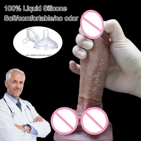 Godes énormes pour femmes, godes Super réalistes, sans vibrateur, jouets sexuels pour femmes, Massage du point G, 18 +, Sex Shop, pénis épais – Image 6