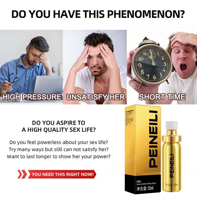 Spray retardateur de 60 minutes pour hommes, produit sexuel pour adultes, Spray à longue durée de retard pour hommes, huile de Massage sexuelle