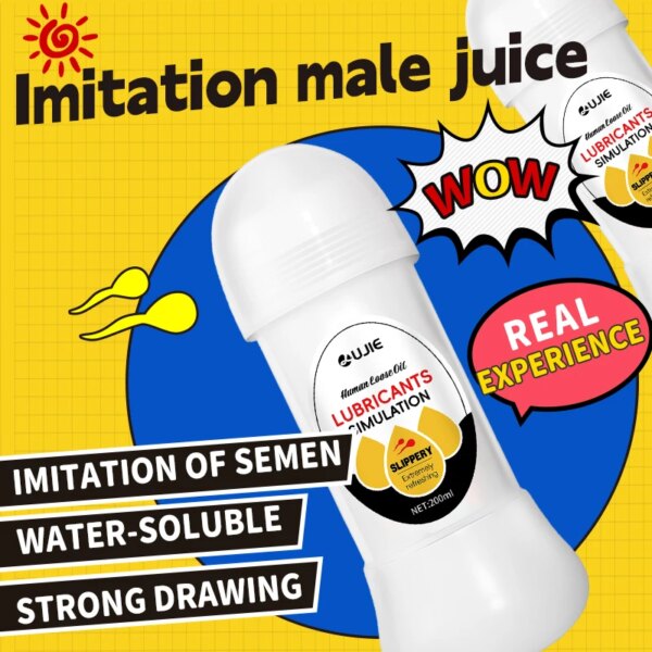 Lubrifiant à base d'eau pour hommes et femmes, Imitation sperme, Gel d'amour, lubrifiant Gay, Vaginal, Anal, huile de lubrification, jouets sexuels pour adultes – Image 4